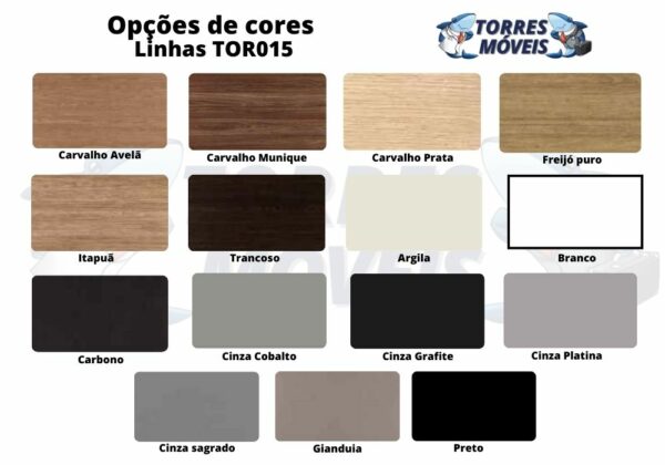 opcao de cores linhas TOR015