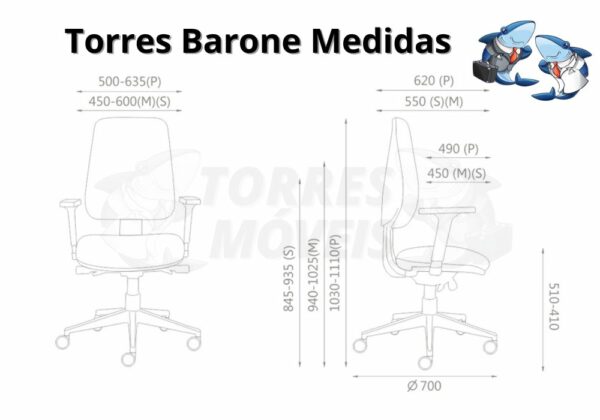 Torres Focus diretor Medidas 5