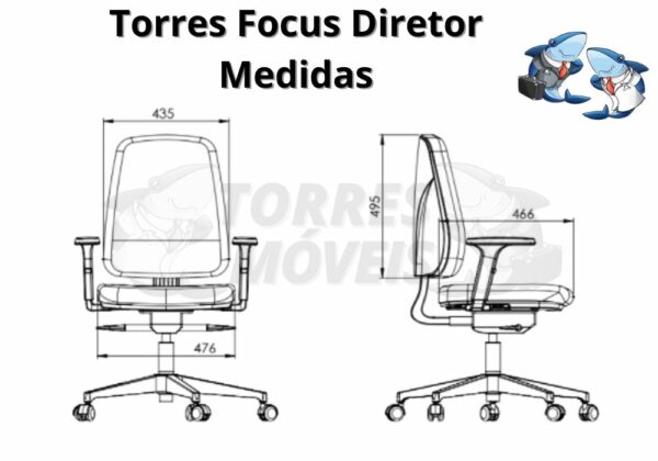 Torres Focus diretor Medidas