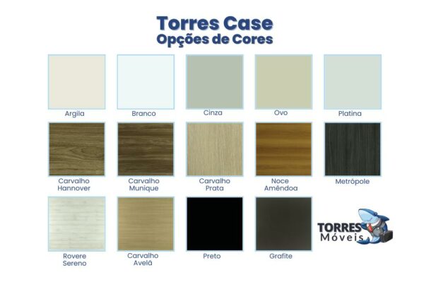 Torres case opcoes de cores