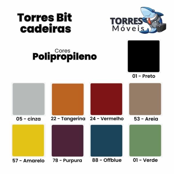 Torres Bit cadeiras Cores polipropileno 1