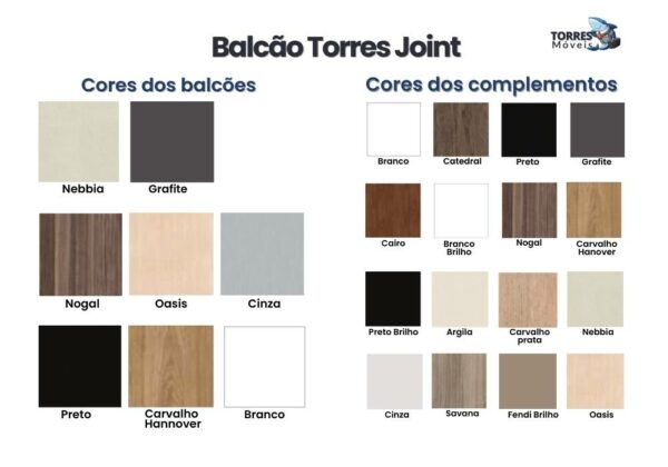 Balcao para recepcao Torres Easy cores