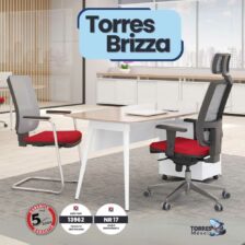 Capa de catálogo - cadeira giratória em tela Torres Brizza