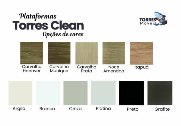 Opcao de cores plataforma torres Clean 3